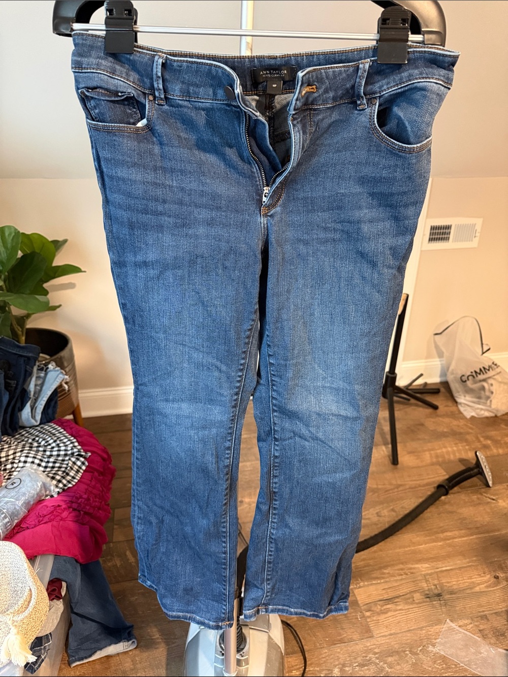 Ann Taylor Medium Blue Straight-Leg Jeans